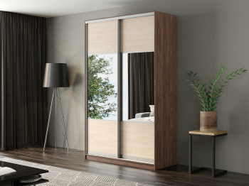 Шкаф-купе Айсберг 140 ШАМОНИ ТЕМНЫЙ (шамони светлый/комбинированный)