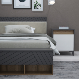 Ящик для белья Гринвич мод.2.1, авелано, темно-серый