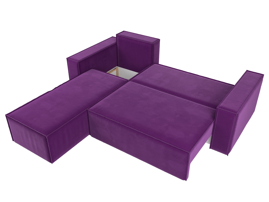 Диваны угловые в гостиную, Угловой диван Куба левый угол, микровельвет