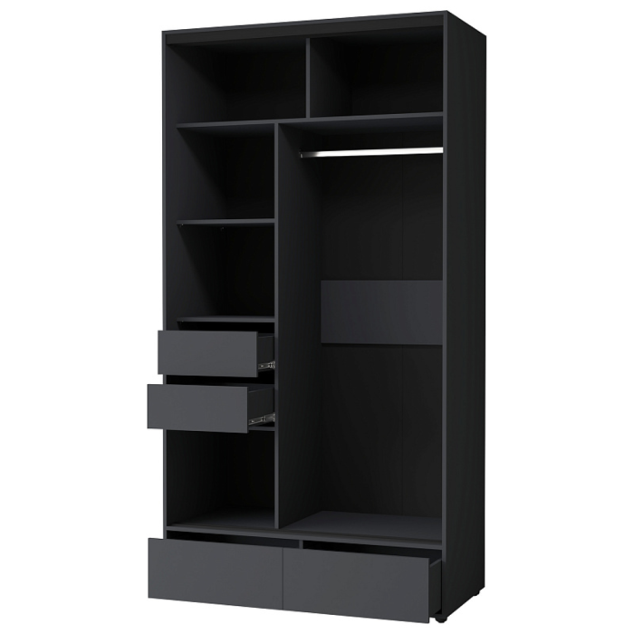 Шкафы-купе 2-х дверные, Шкаф-купе 2-дв  MOD 1200 зеркало/лдсп  (в2390*ш1232*г620)