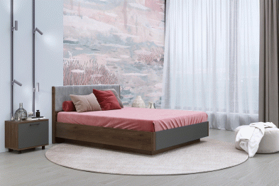 Модульная система Грейс Кровать КР-4013  Гикори Джексон Темный