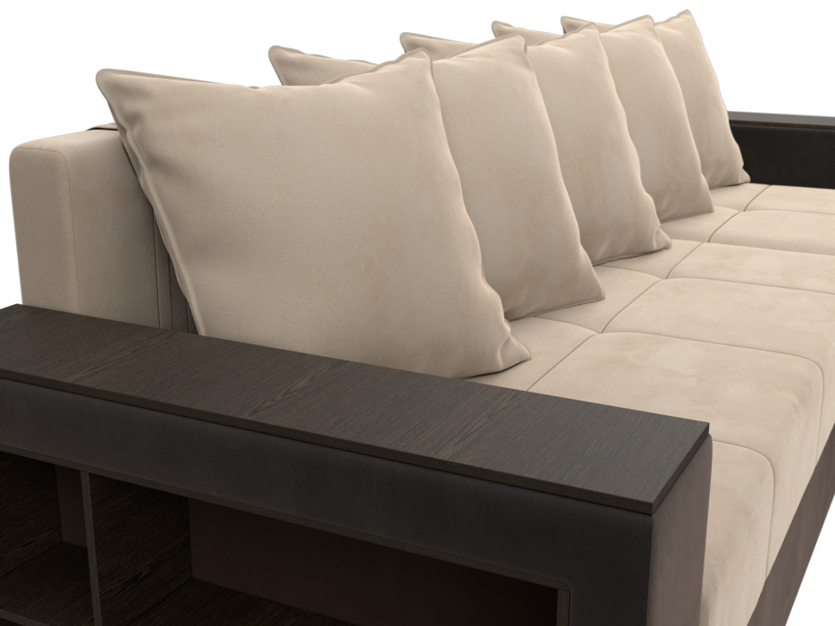 Диваны угловые в гостиную, Диван угловой Дубай Лайт угол универсальный, велюр/экокожа