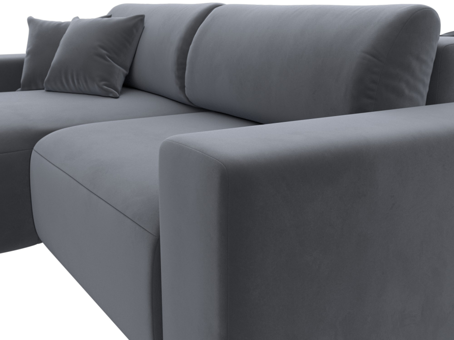 Диваны угловые в гостиную, Диван угловой Лига-036 Классик левый угол, велюр