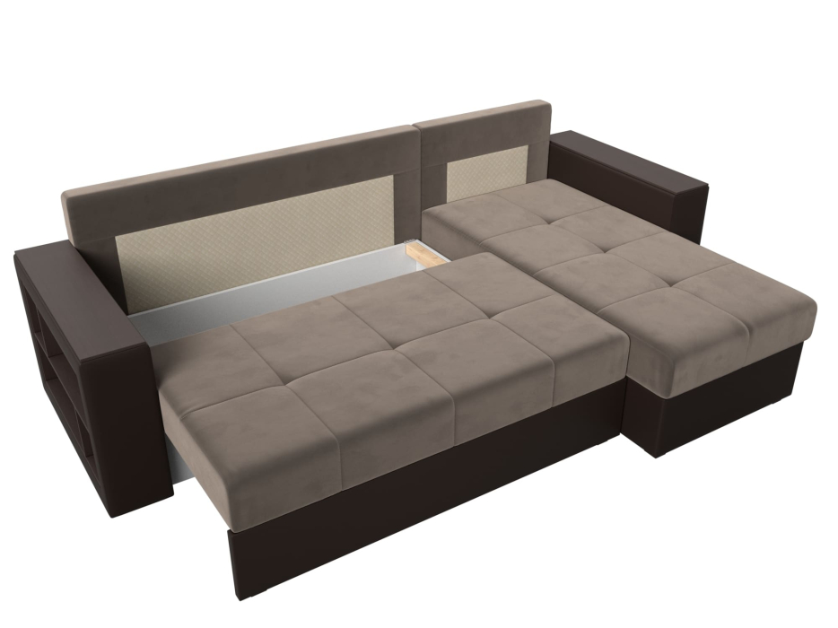 Диваны угловые в гостиную, Диван угловой Дубай Лайт угол универсальный, велюр/экокожа