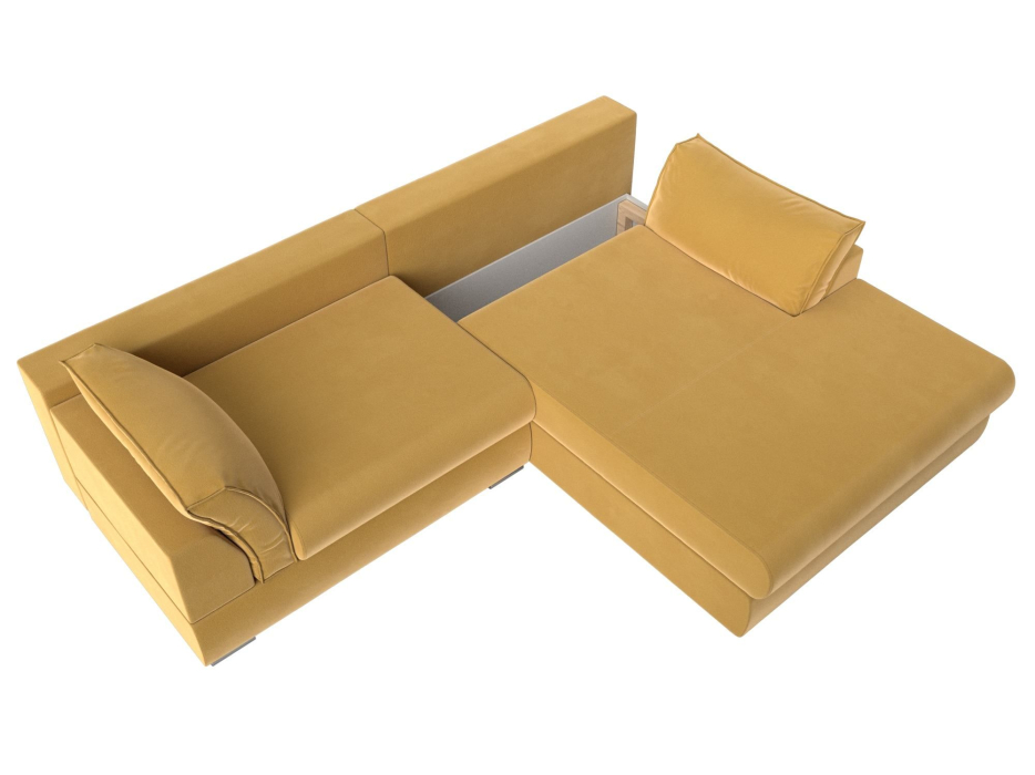 Диваны угловые в гостиную, Угловой диван Пекин угол правый, микровельвет