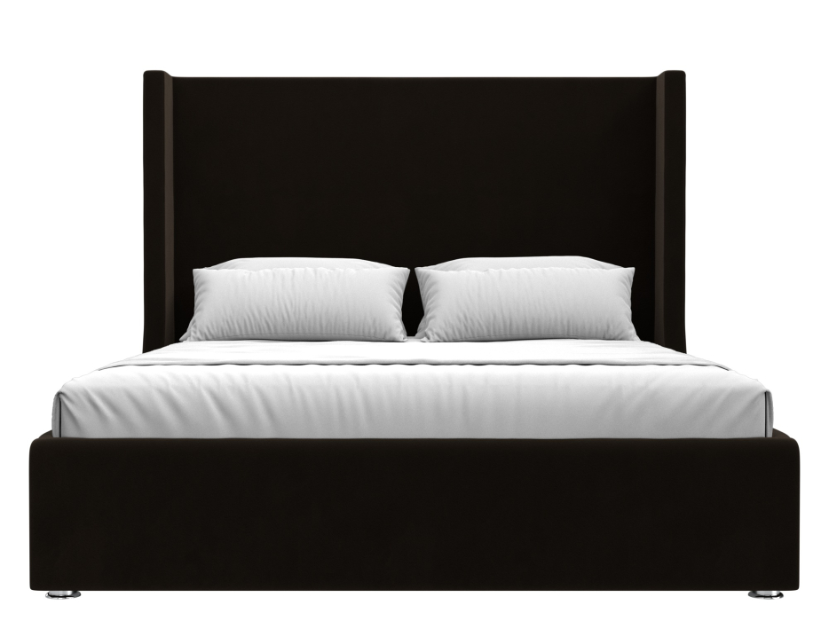 Мягкая кровать, Кровать интерьерная Ларго 160, микровельвет