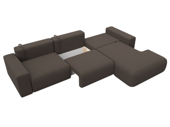 Диван угловой Лига-036 НПБ Классик Лонг правый угол, рогожка Амур