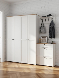 Два шкафа для одежды в прихожую с обувницей и вешалкой для одежды Остин