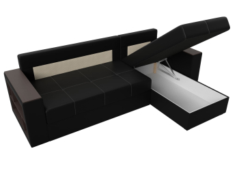 Диван угловой Дубай Лайт, экокожа, правый угол