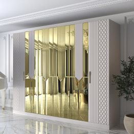 Шкаф распашной 6-ти дверный Савелья кашемир