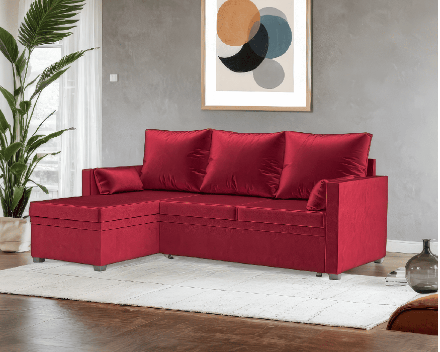 Диваны угловые в гостиную, Диван угловой Париж (Бархат)