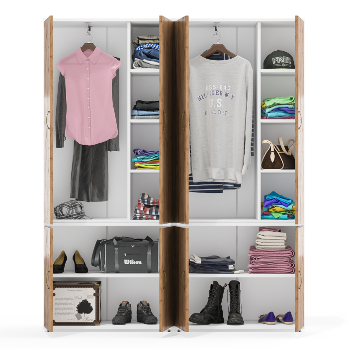 Для одежды, Модульная мебель Лидер-8 набор из двух шкафов для одежды и белья
