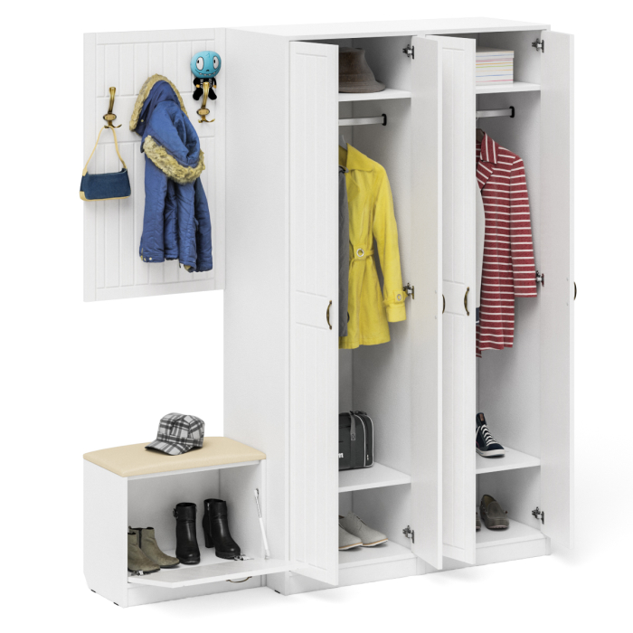 Прихожие, Модульная мебель для прихожей П-6 № 9 МДФ фрезеровка прованс