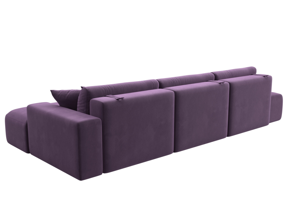 Диваны угловые в гостиную, Диван угловой Лига-036 Модерн Лонг правый угол, микровельвет