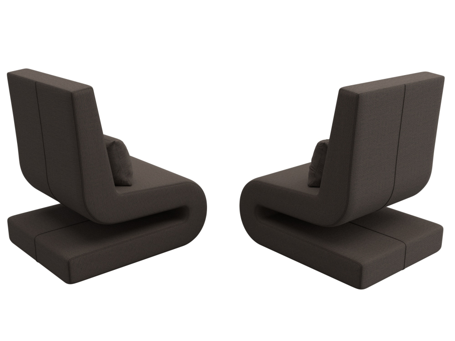 Кресло для отдыха, Кресло Волна (2 шт.), рогожка Амур