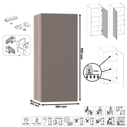 Шкаф навесной Роквуд 16.322.01