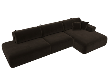 Диван угловой Лига-036 Модерн Лонг правый угол, микровельвет
