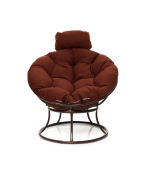 Кресла, Кресло ПАПАСАН мини без ротанга коричневое