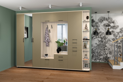 Модульная прихожая Грейс композиция 5  Ясень Асахи