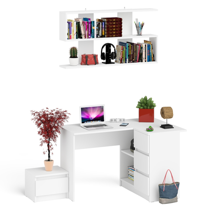 Угловые, Стол угловой компьютерный МС-16 Мори правый с полкой верхней на 1200 и тумбой ТМП400