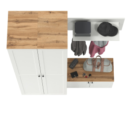 Два пенала в прихожую и тумба с вешалкой Остин