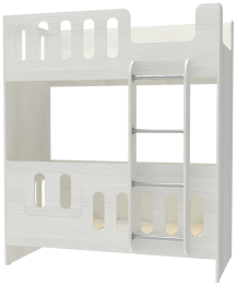 Двухъярусная кровать cо сплошным бортом ДС-26 80x160