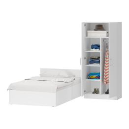 Кровать односпальная 1200 со шкафом для одежды 2-х створчатым Стандарт