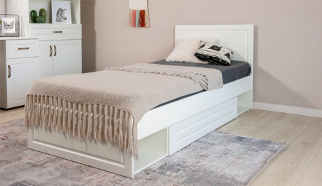 Кровать Лацио, белое дерево