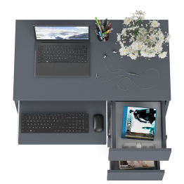 Стол компьютерный три ящика Мори МС-6 правый