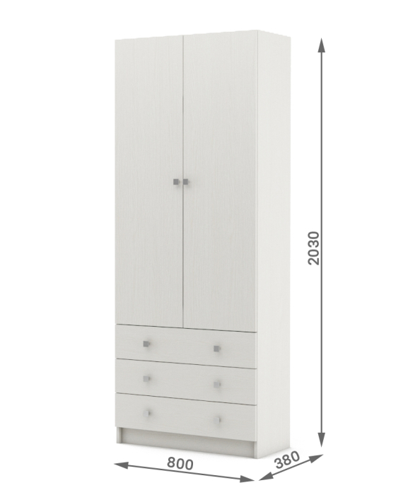 Шкафы двухстворчатые, Шкаф Бостон-10