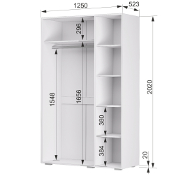 Шкаф 3-х створчатый с зеркалом Акация