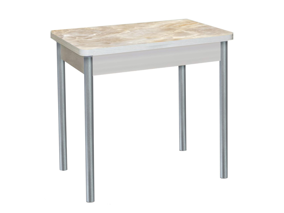 Обеденные столы, БРОНКС стол обеденный фотопечать опора круглая серебристый металлик