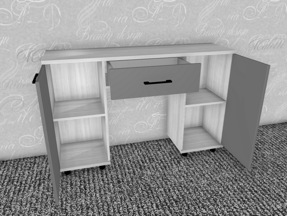 Туалетные столики, Модульная система Грейс Стол СТ-5002  Серый Кашемир