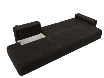 Диван прямой Лига-036 НПБ Модерн Лонг подлокотник справа, велюр BRUT