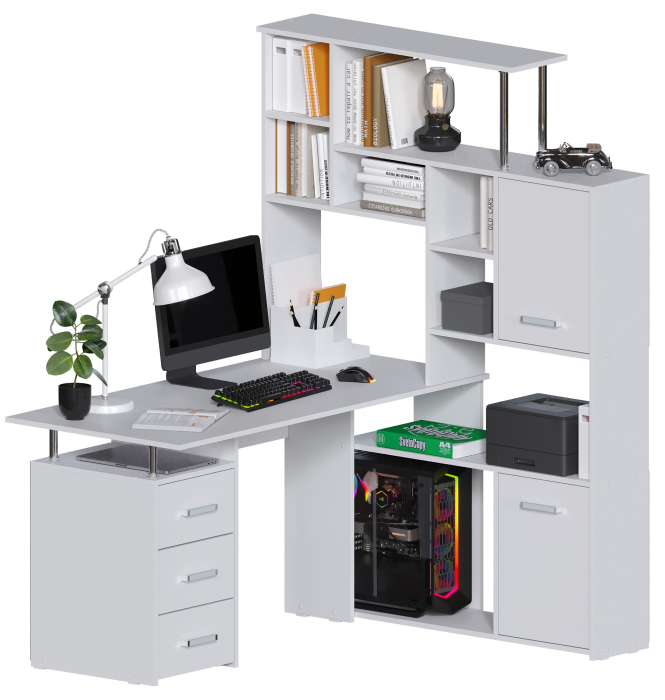 Угловые компьютерные столы, Компьютерный стол КС-15 Орхидея  Правый