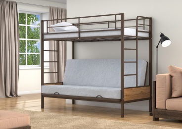 Двухъярусная кровать-диван Дакар 1 (вставки дуб ватан)