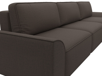 Диван угловой Лига-048 НПБ лонг, рогожка Амур