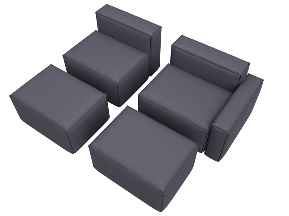 Диваны угловые в гостиную, Диван угловой модульный Лига-063 угол правый, экокожа GRIFON