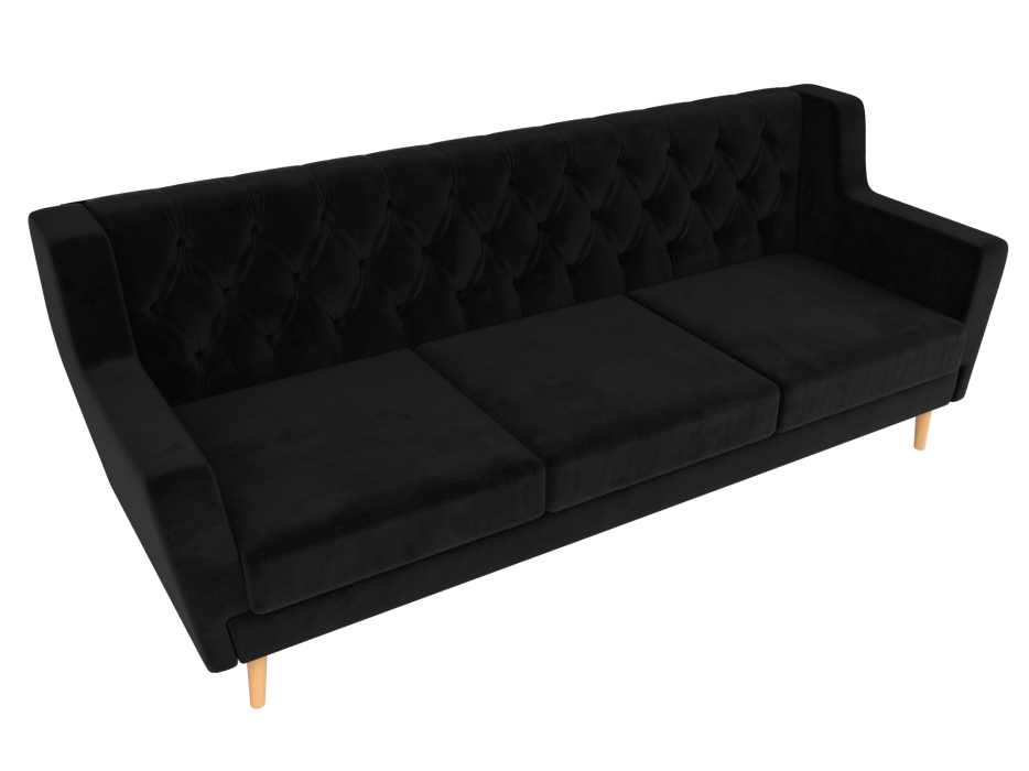 Диваны прямые кухонные, Прямой диван Брайтон 3 Люкс, велюр