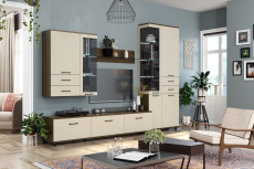 Стенки для гостиной, Модульная гостиная Грейс композиция 11  Гикори Джексон Темный