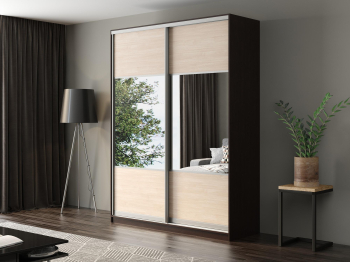 Шкаф-купе Айсберг 180 ВЕНГЕ (шамони светлый/комбинированный)