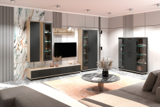 Стенки для гостиной, Модульная гостиная Грейс композиция 4  Ясень Асахи