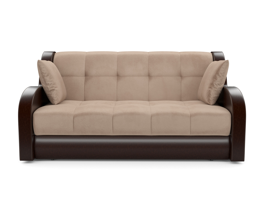 Диваны с ящиком для белья, Диван аккордеон Барон НПБ 140х200 Микровелюр/Экокожа