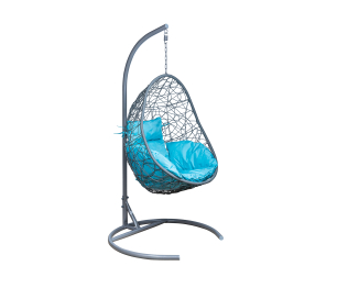 Подвесное кресло Leset Саона, каркас Серый металлик, подушка Бирюза яркая