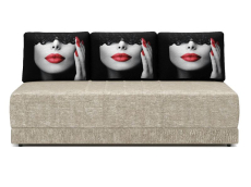 Диваны прямые, Диван-кровать Страйк, еврокнижка, велюр