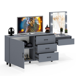 Стол косметический навесной с подсветкой и комод 122-1504