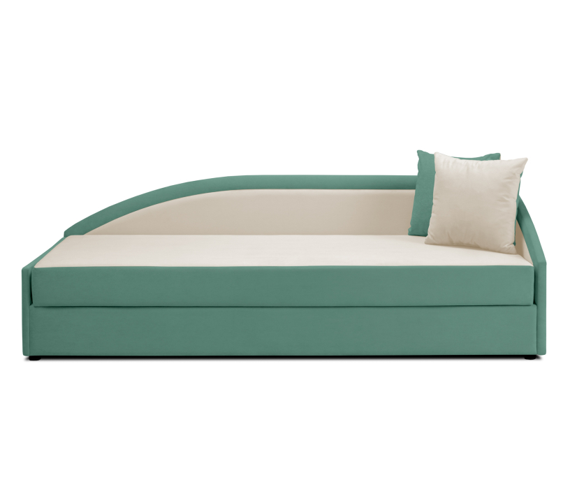 Мягкая кровать, Кровать тахта угловая Дельта с подъемным механизмом, велюр