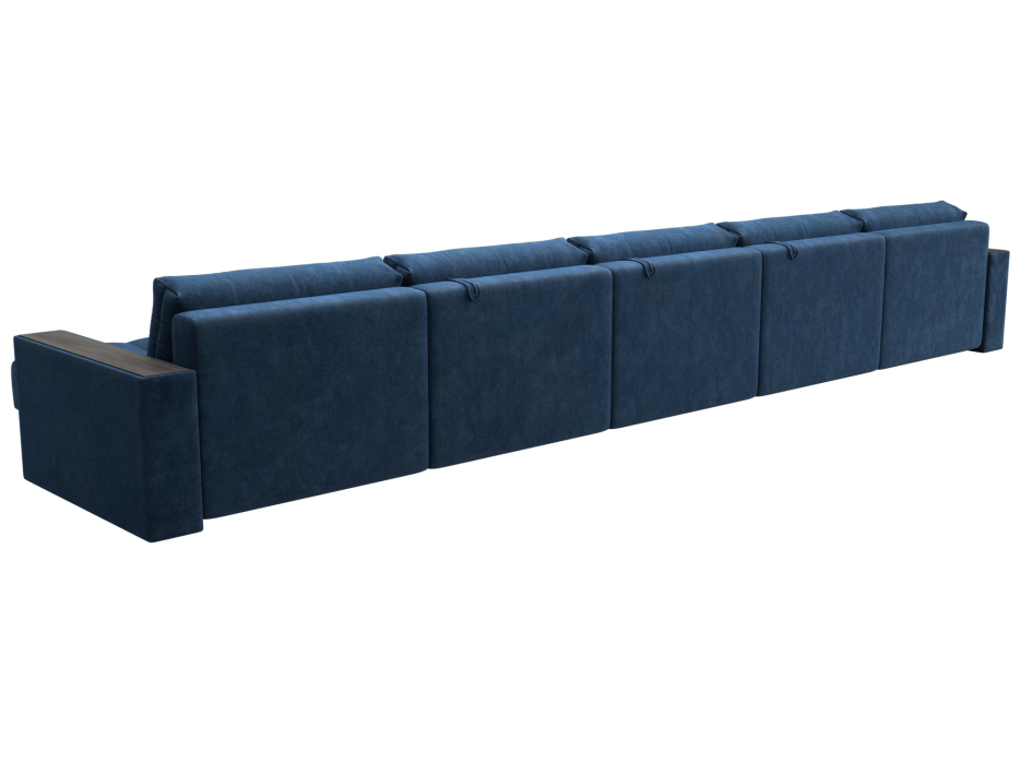 Диваны еврокнижки, Диван П-образный с декором Лига-049 НПБ Мегалонг, велюр BRUT