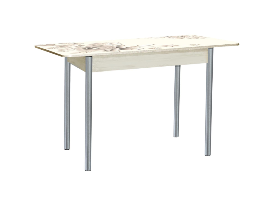 Обеденные столы, Нью йорк стол обеденный раздвижной фотопечать опора серебристый металлик