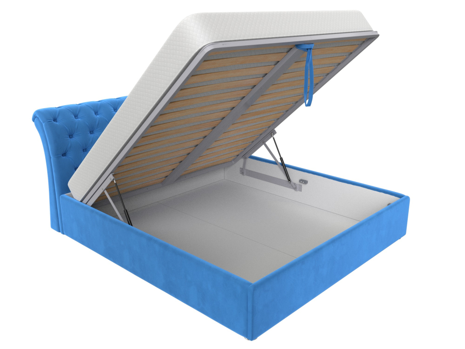 Мягкая кровать, Кровать интерьерная Сицилия 160, велюр